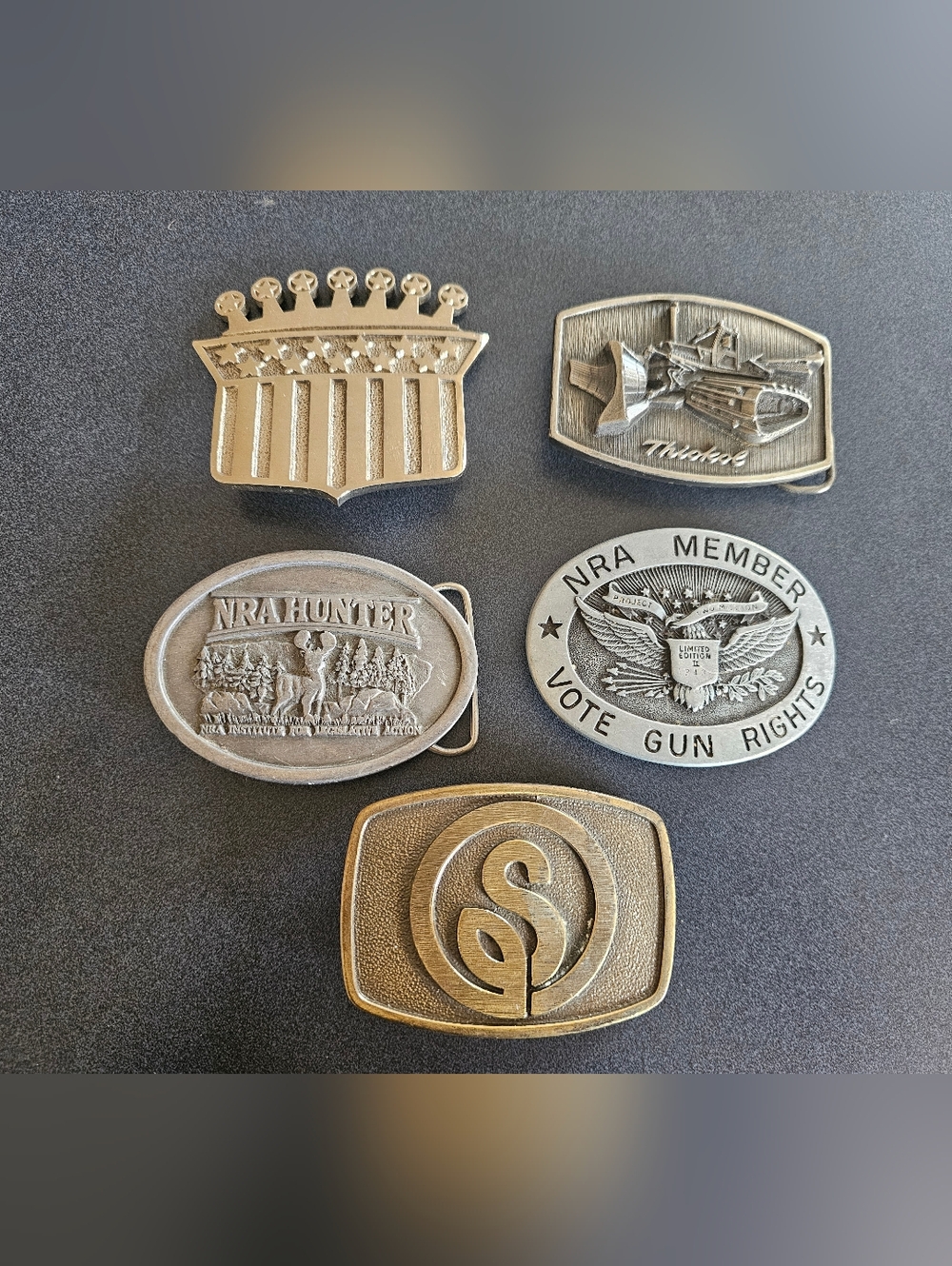 Five Collectible Belt Buckles